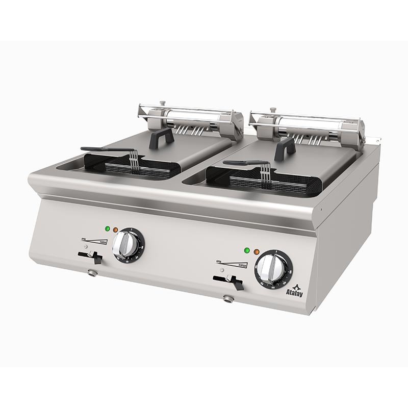 Atalay AEF-873 Elektrikli Çiftli Fritöz, 12+12 Lt, 80X73X30 cm